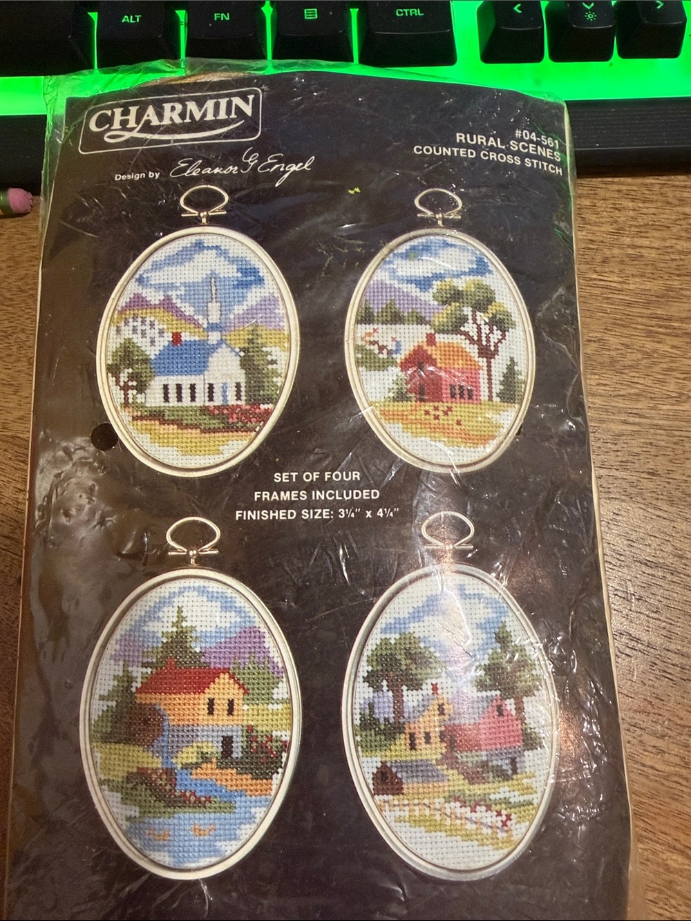 'Rural Scenes' Counted Cross Stitch Ornament Kit – Multicolor